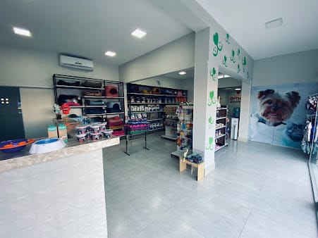 Vista da loja com produtos organizados e ambiente limpo